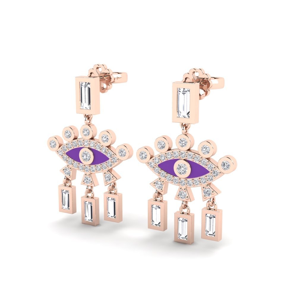 14k Rose Gold Women's Earring Ephesos
