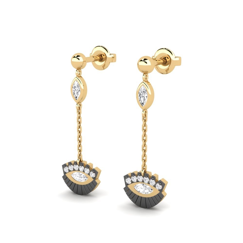 Saphir Blanc Boucle d'oreille femme Geist