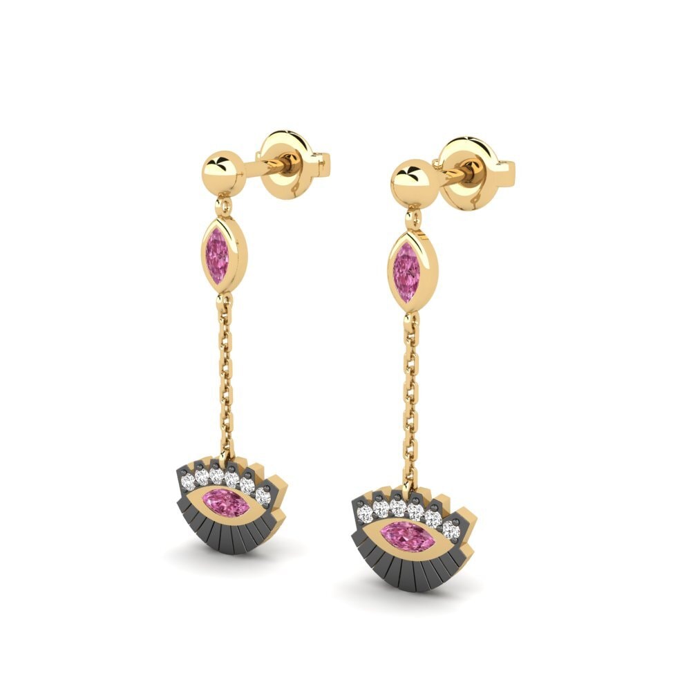 Granate Rhodolite Pendiente de mujer Geist