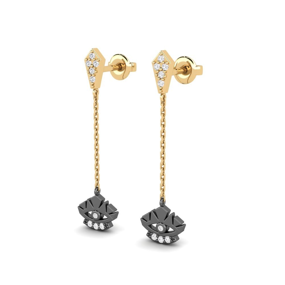 Saphir Blanc Boucle d'oreille femme Hankali
