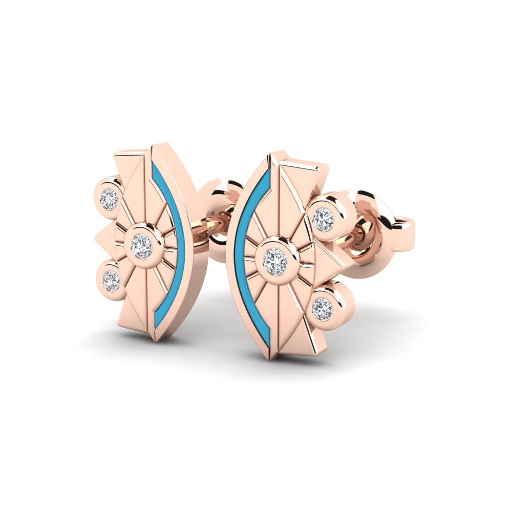 14k Oro Rosa Pendiente de mujer Kalasag