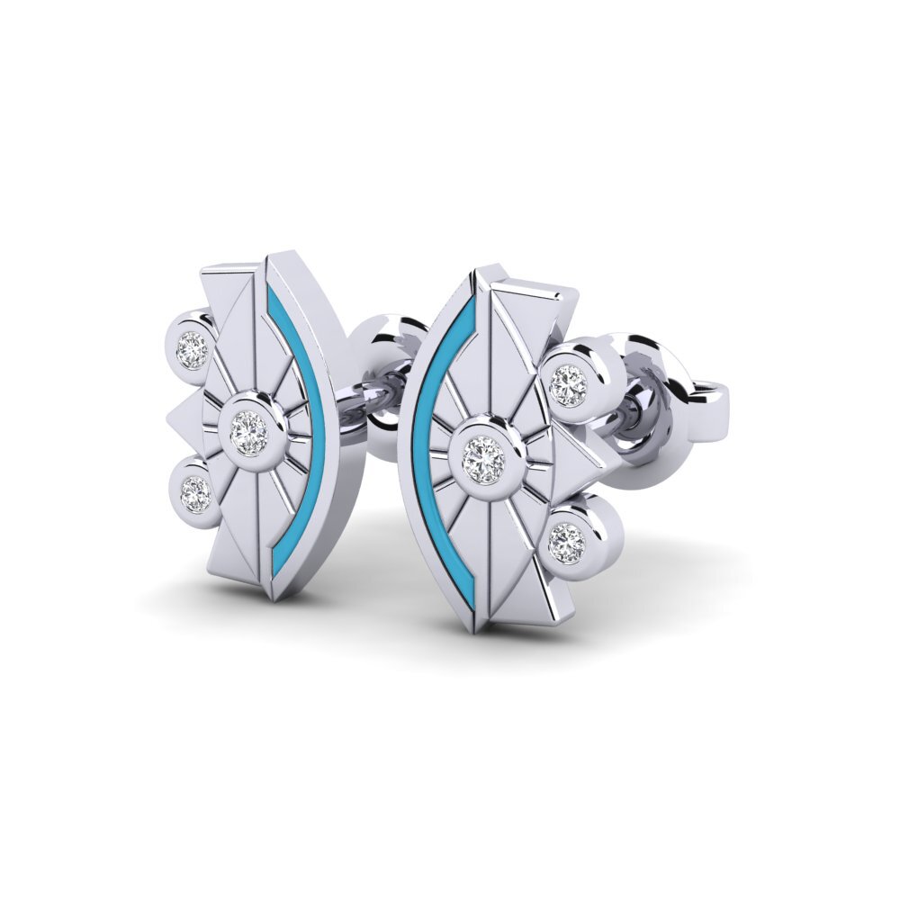 950 Palladium Damen ohrring Kalasag