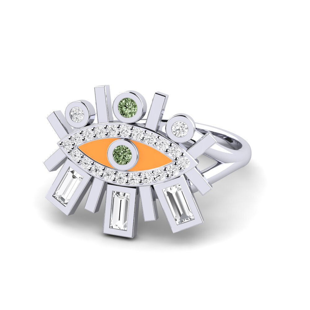 14ct White Gold Ring Okenaus