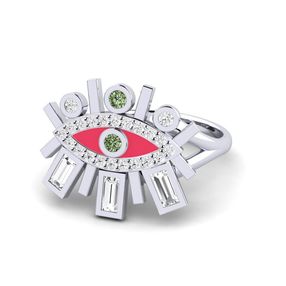 14ct White Gold Ring Okenaus