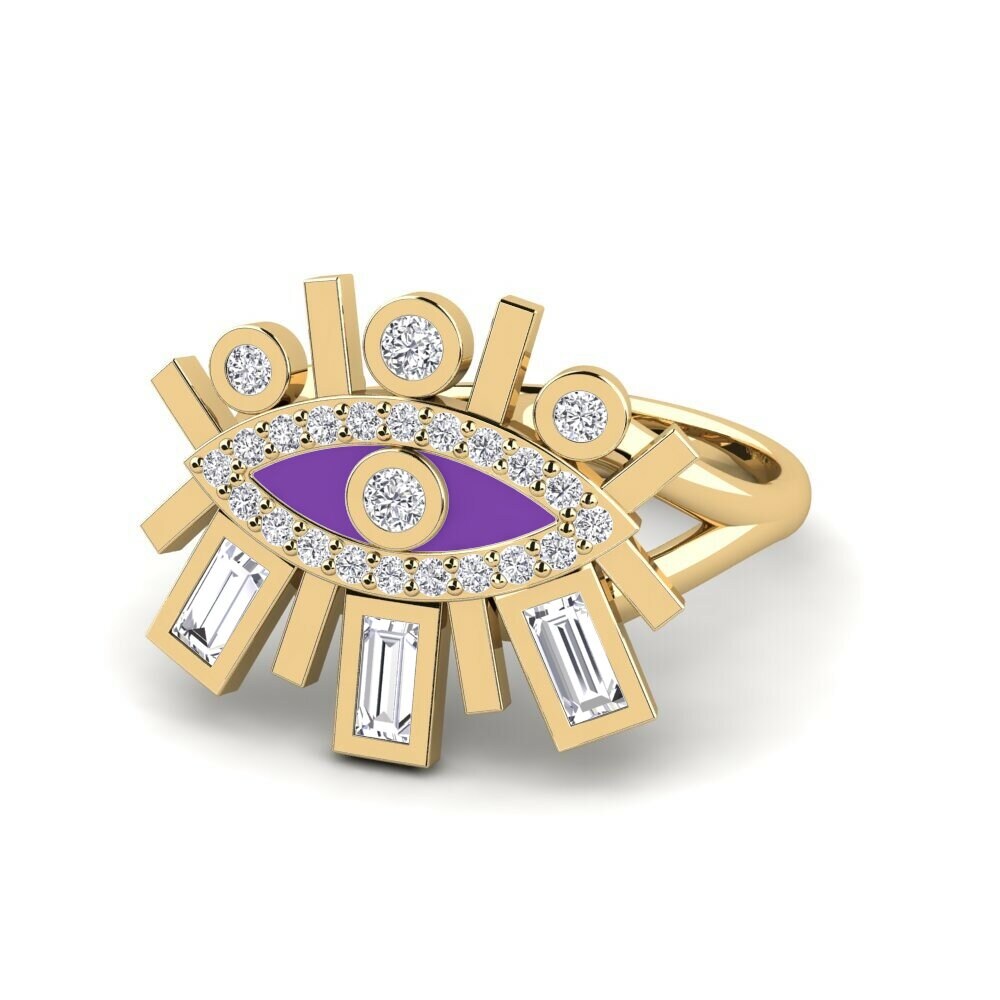 Diamant De Synthèse Bague Okenaus
