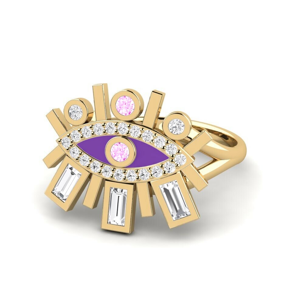 Saphir Rose Bague Okenaus