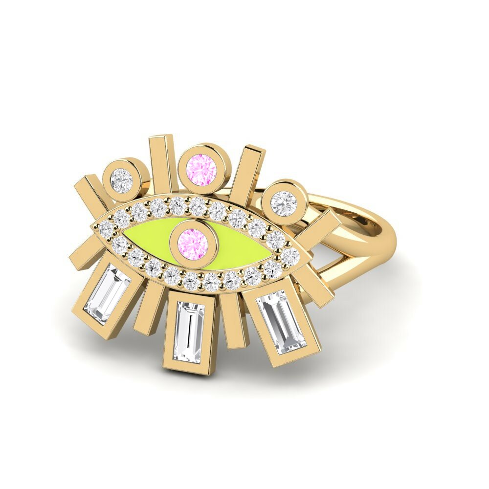 Saphir Rose Bague Okenaus