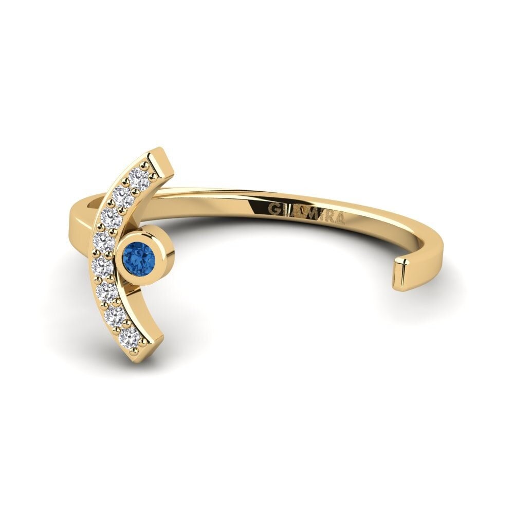 Circonita Azul Oscuro Anillo Palekana - B