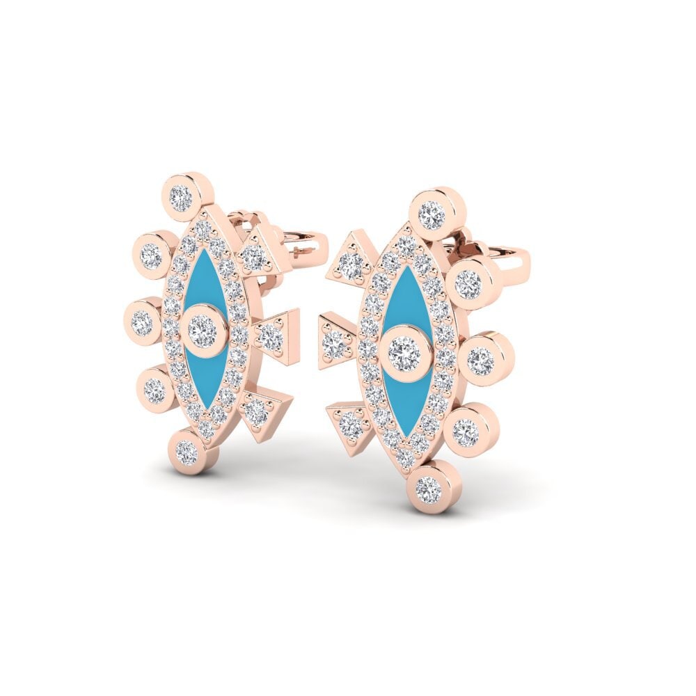 14k Rose Gold Women's Earring Saraswati