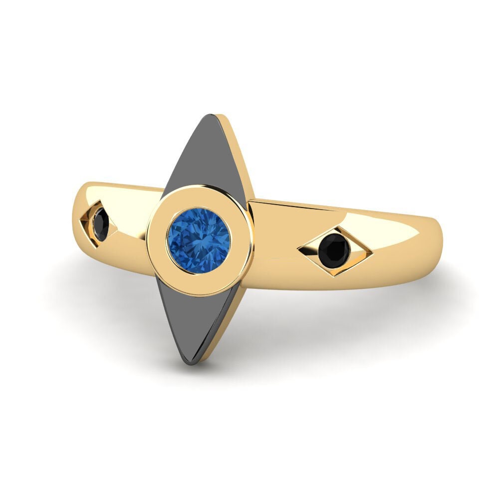 Circonita Azul Oscuro Anillo Silenciokl