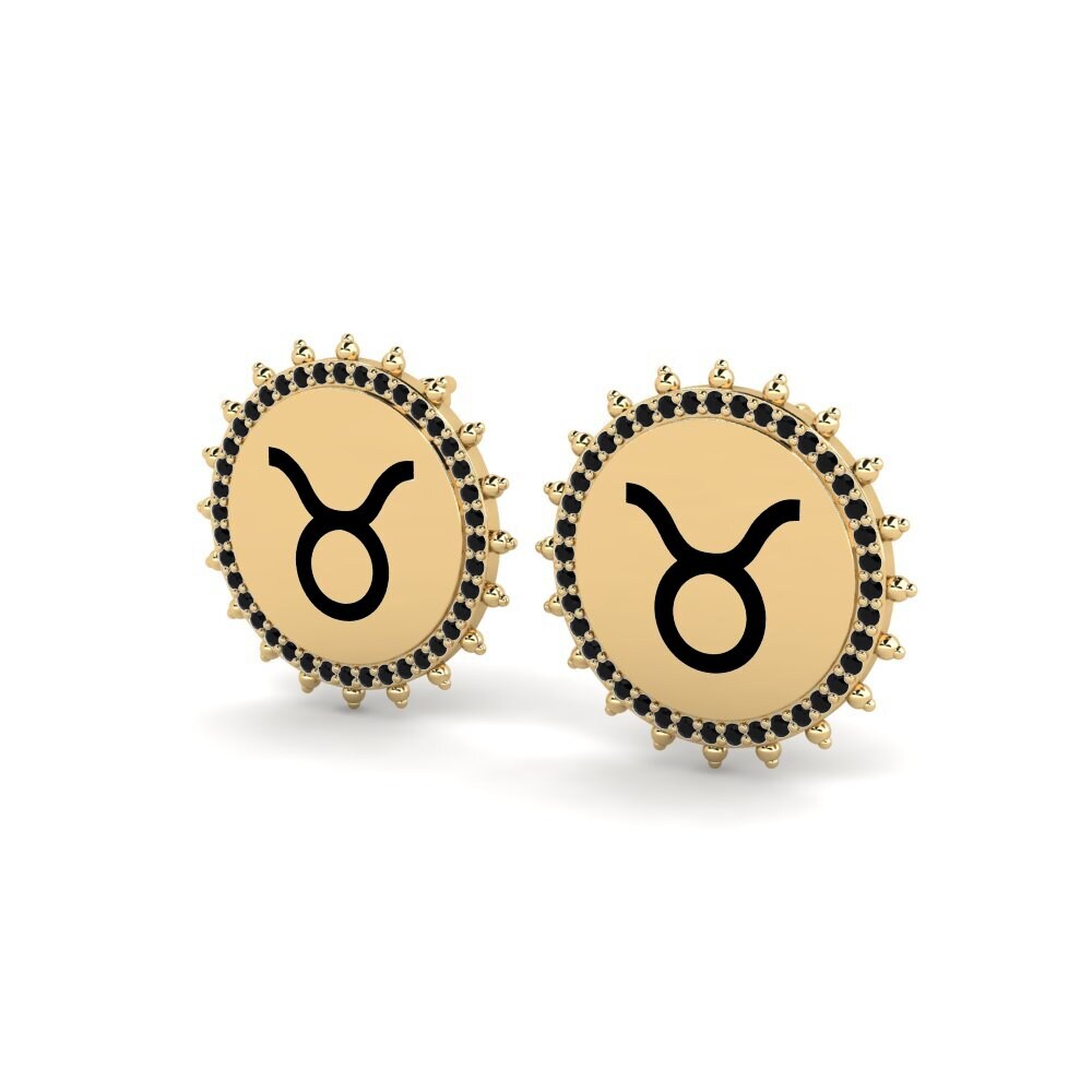 Black Sapphire Women's Earring Jacksonte - Taurus