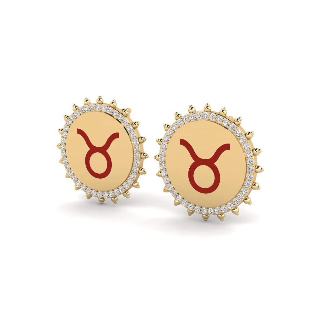 Labor-gezüchteter Diamant Damen ohrring Jacksonte - Taurus