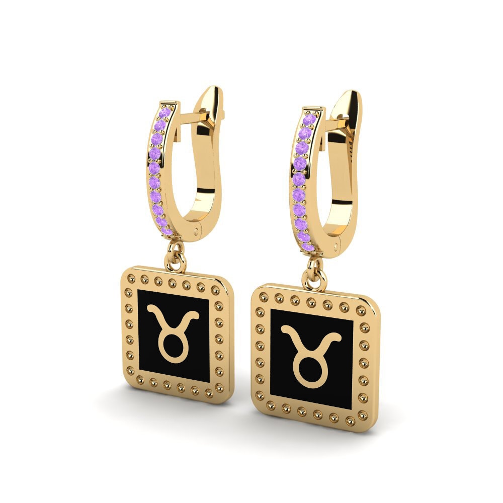 Améthyste Boucle d'oreille femme Liddo - Taurus