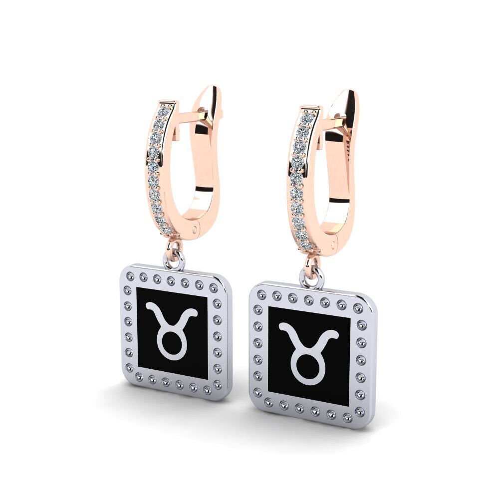 14ct Rose & White Gold Women's Earring Liddo - Taurus