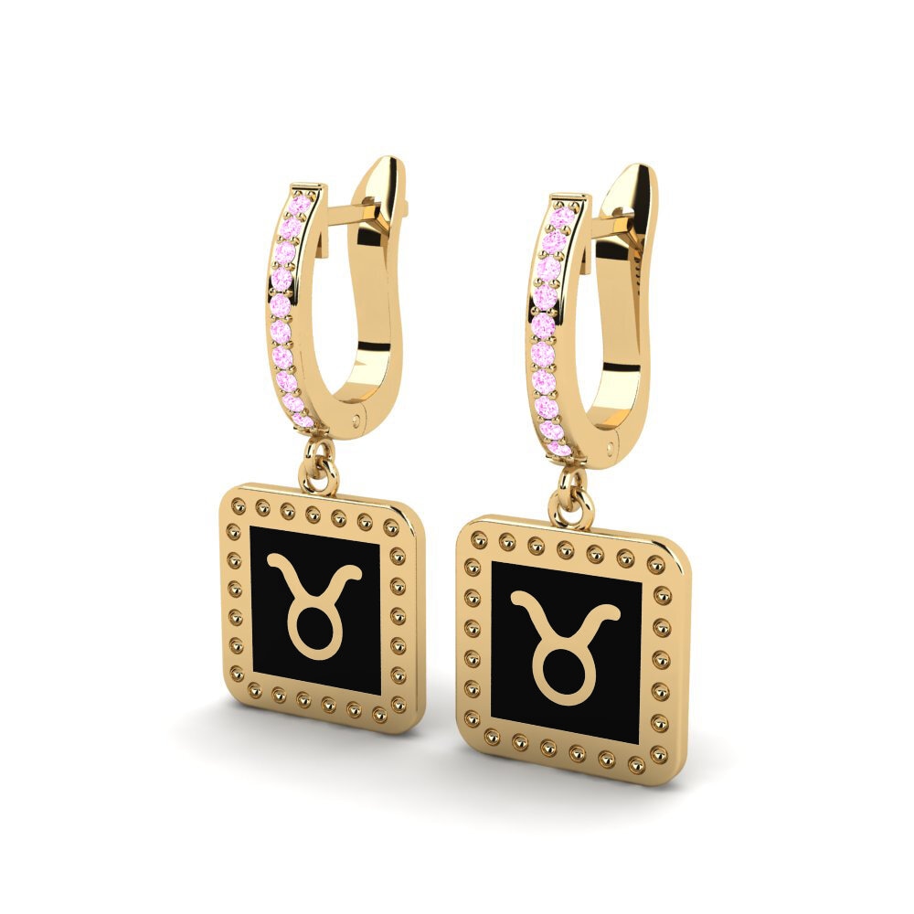Saphir Rose Boucle d'oreille femme Liddo - Taurus