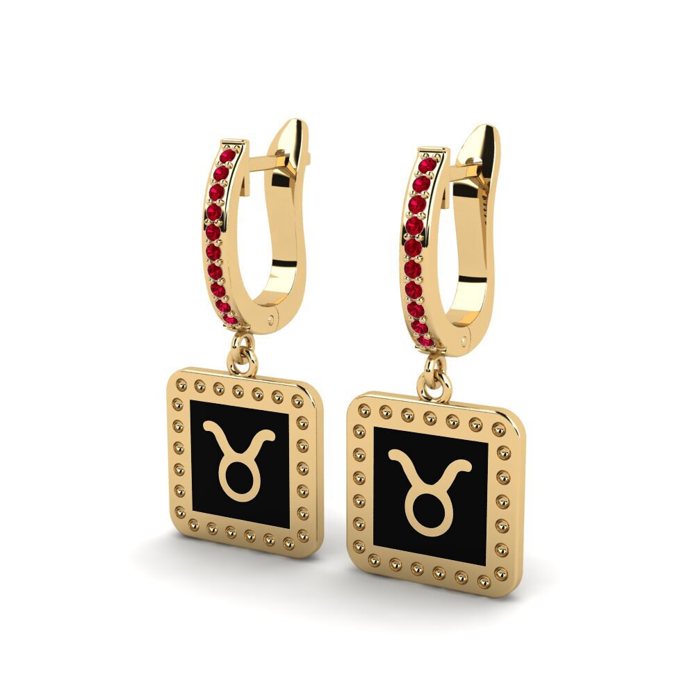 Zircone Rouge Boucle d'oreille femme Liddo - Taurus