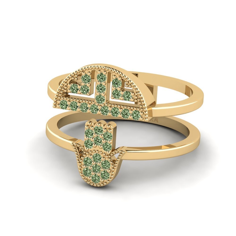 Green Diamond Ring Abraxas