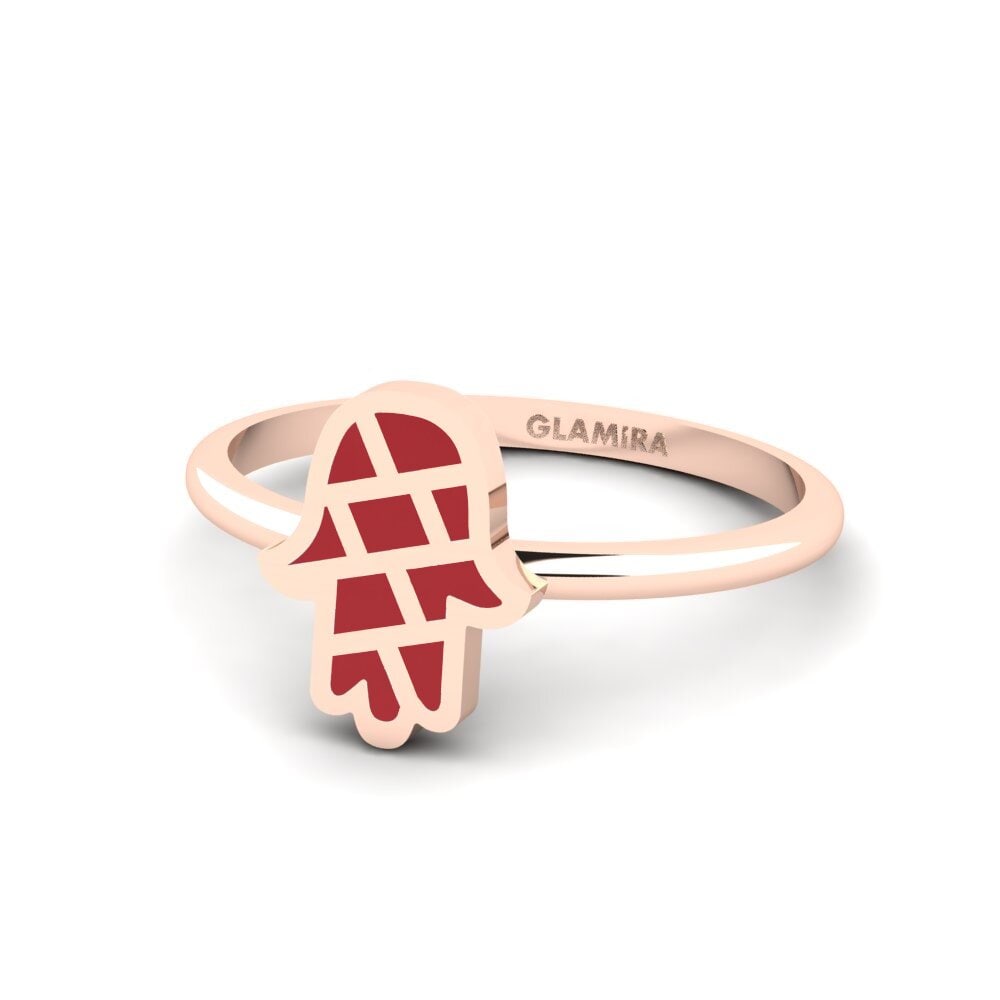 14k Oro Rosa Anillo Aizsargs