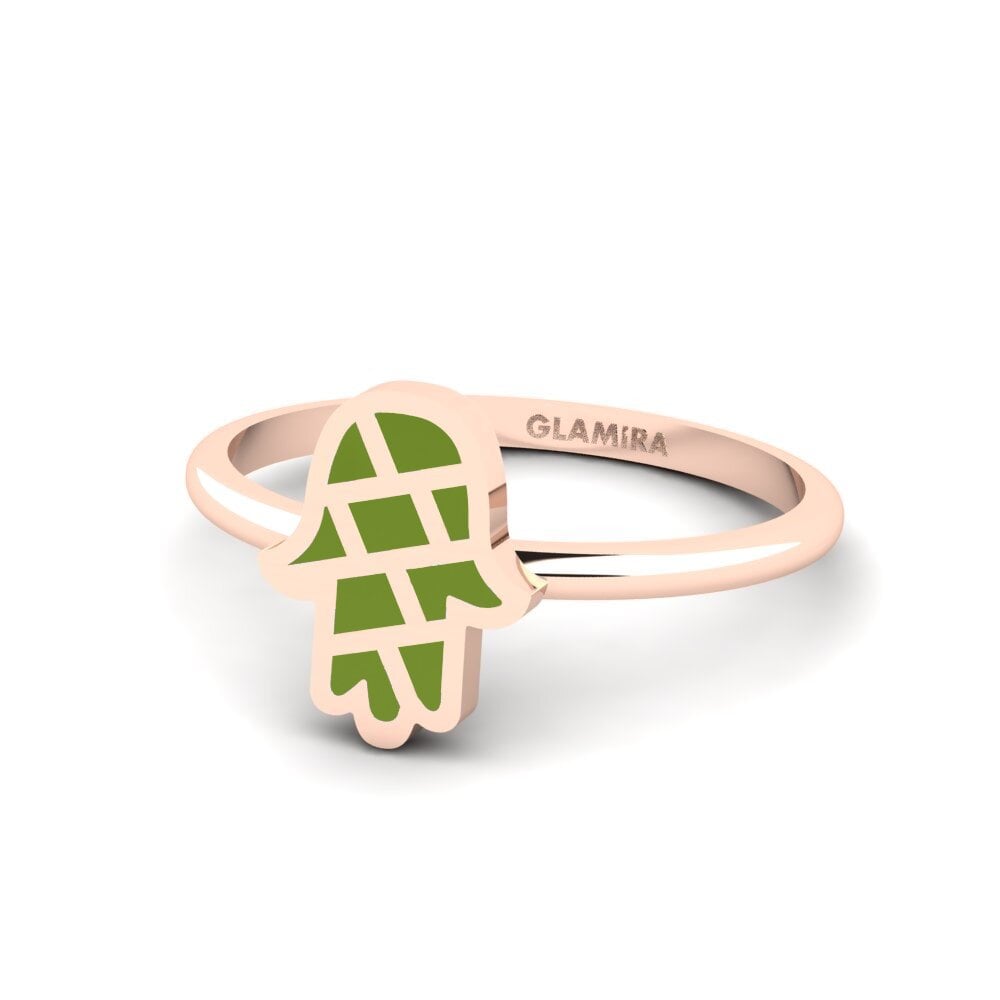 Hamsa 14ct Rose Gold Plain Design Rings