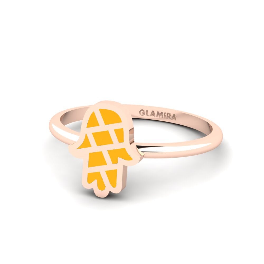 Hamsa 14ct Rose Gold Plain Design Rings