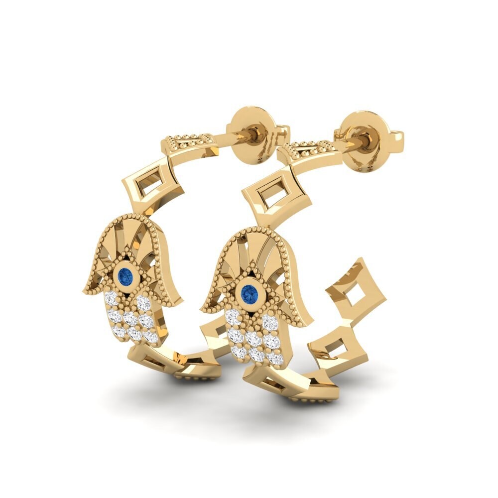Donker Blauwe Zirkoon Dames Oorbellen Arawn