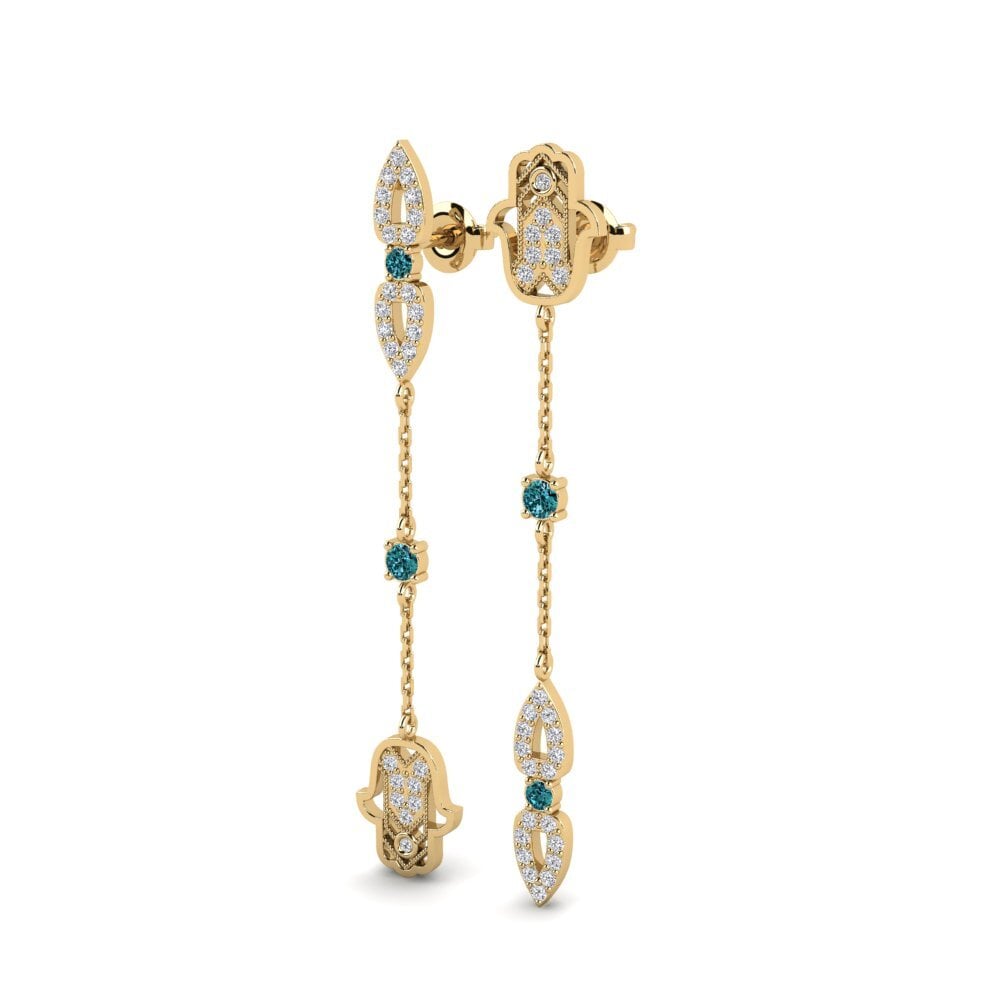 Diamante Azul Pendiente de mujer Argia