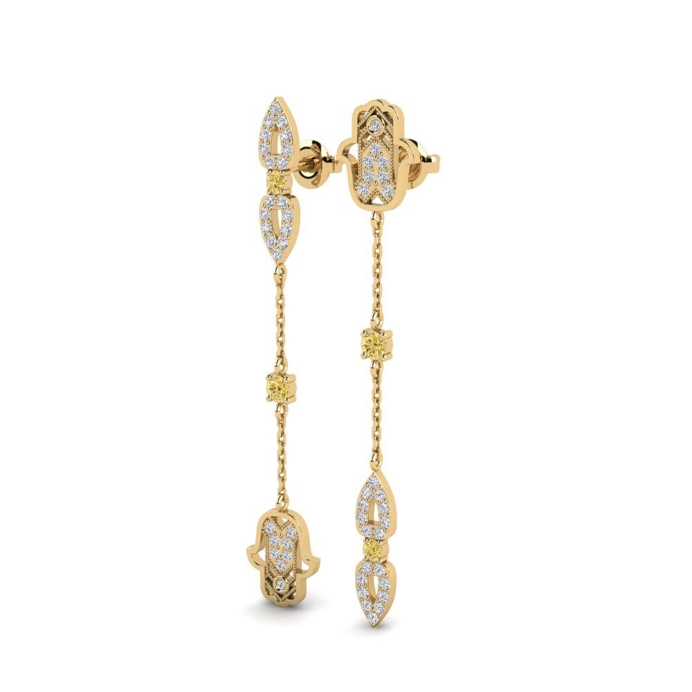Diamante Giallo Orecchino da donna Argia