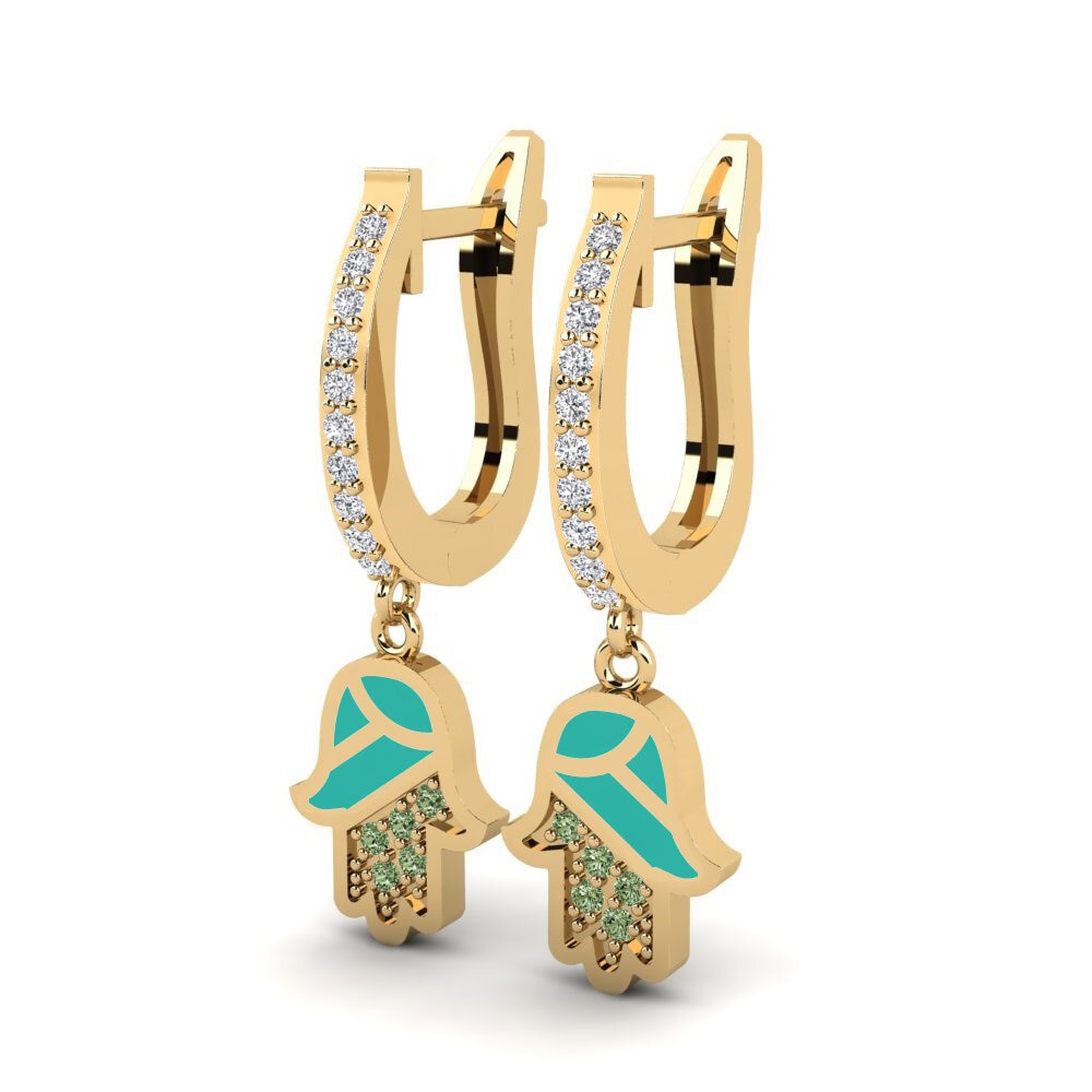 Diamante Verde Pendiente de mujer Awood