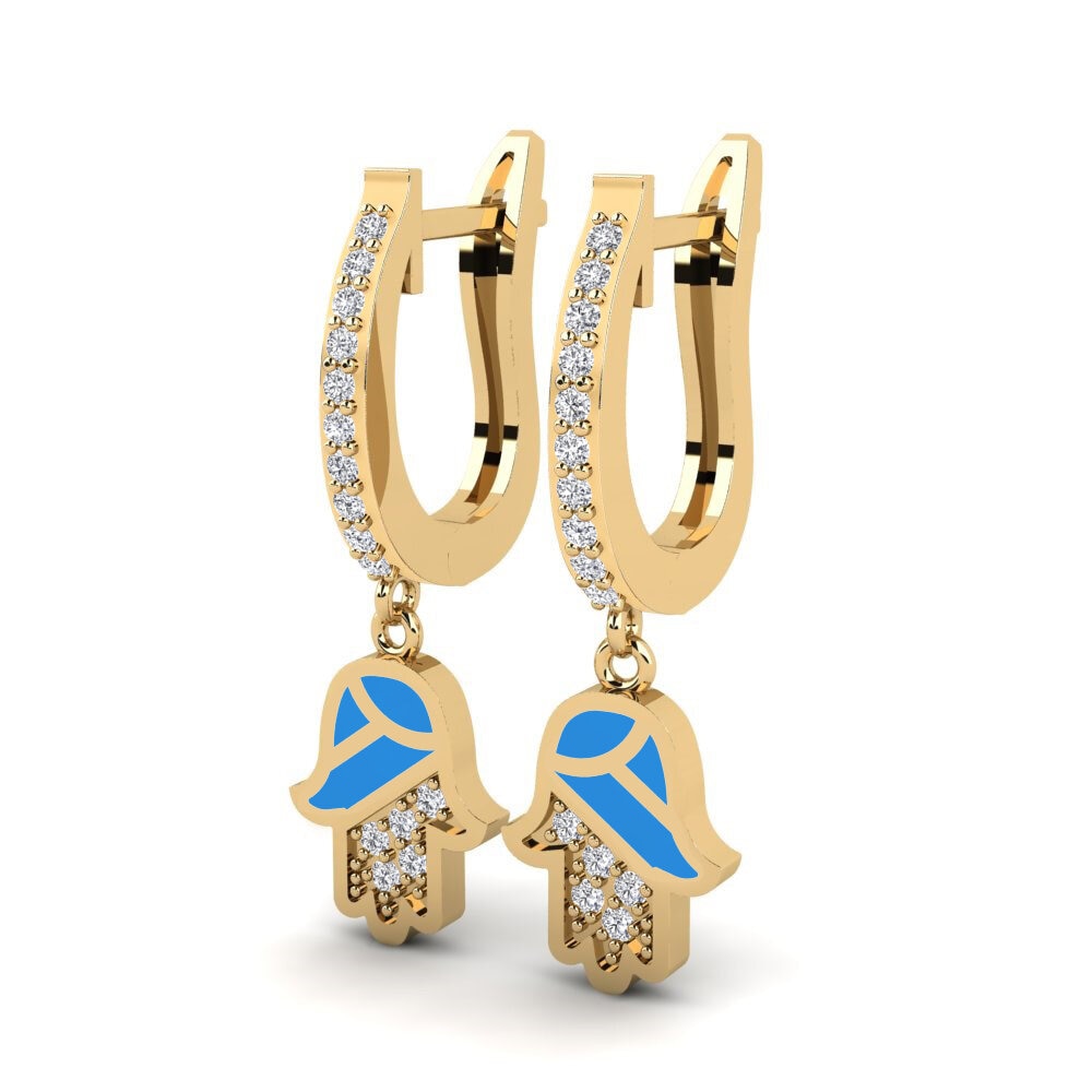 14ct Yellow Gold Women's Earring Awood