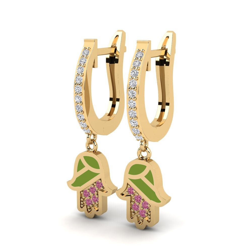 Rhodolite Garnet Women's Earring Awood