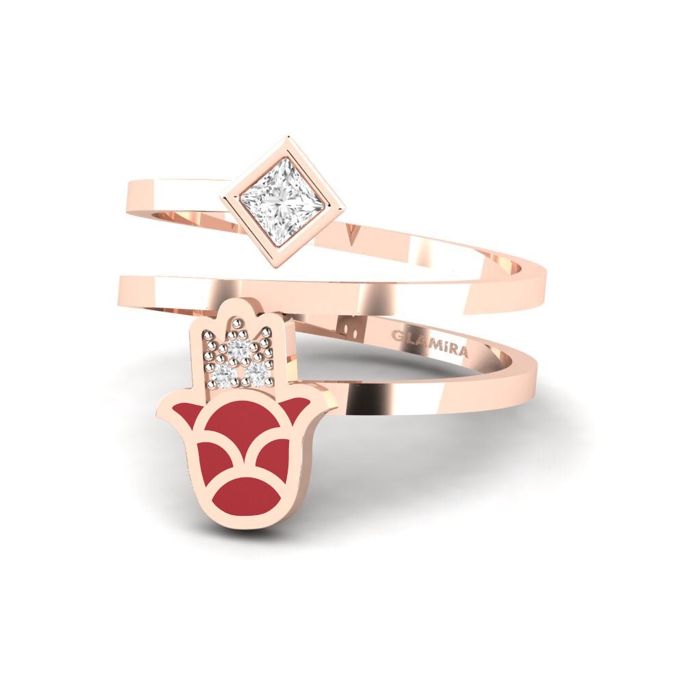 14k Oro Rosa Anillo Babeslea