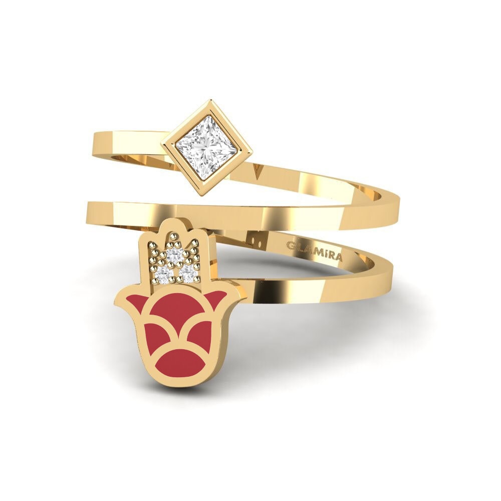 Weißer Saphir Ring Babeslea