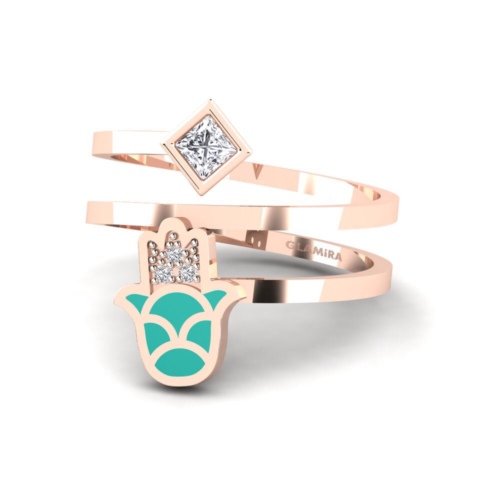 14k Oro Rosa Anillo Babeslea