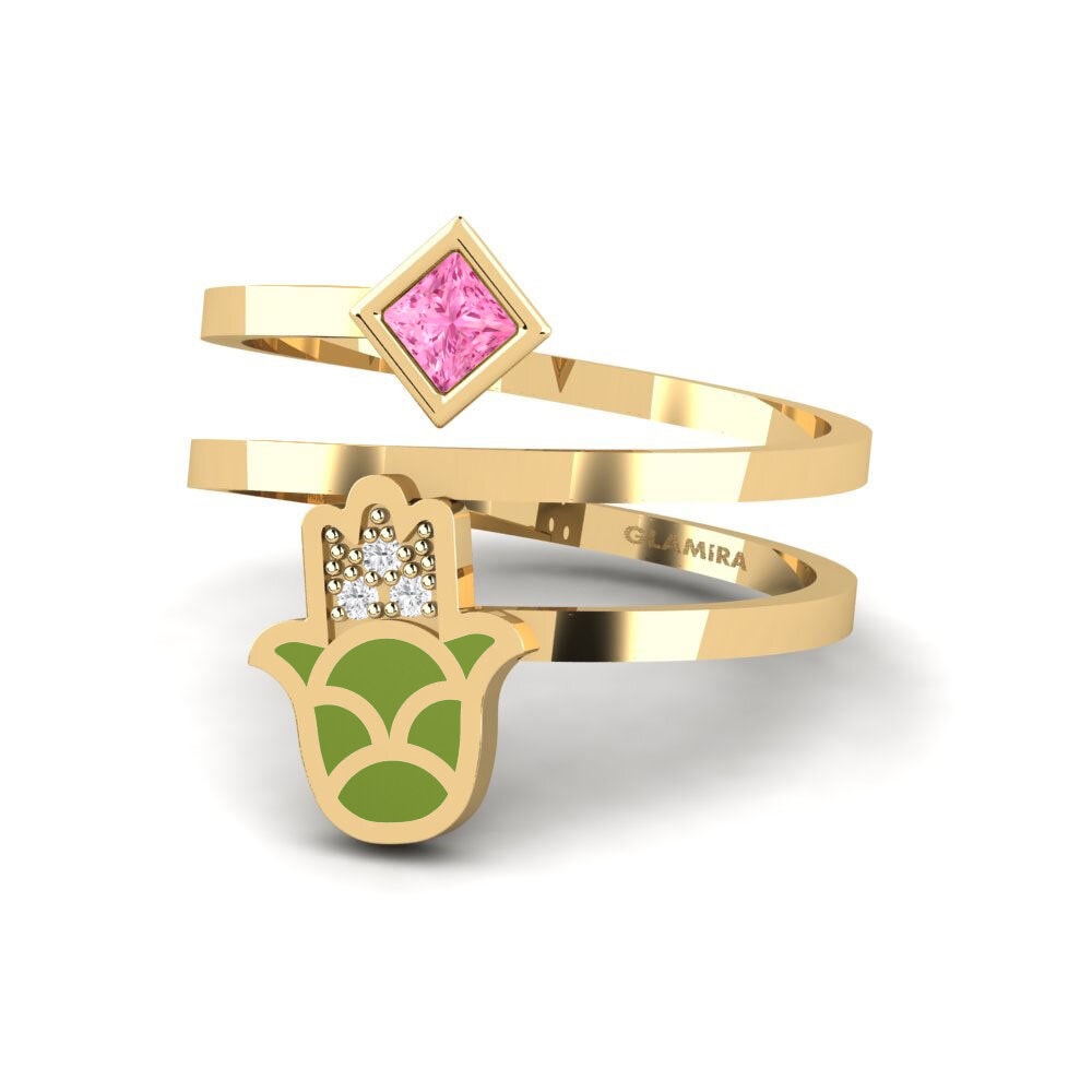 Zafiro Rosado Anillo Babeslea