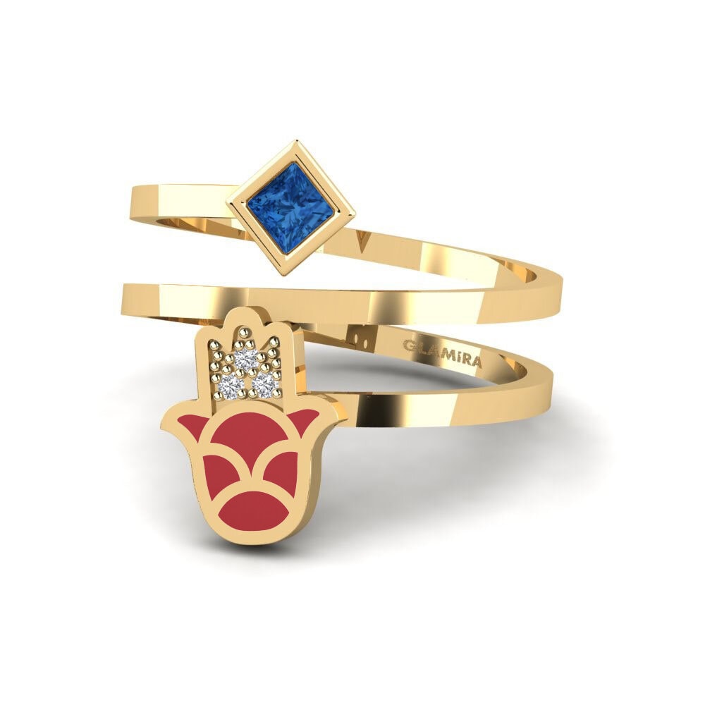 Dark Blue Zirconia Ring Babeslea