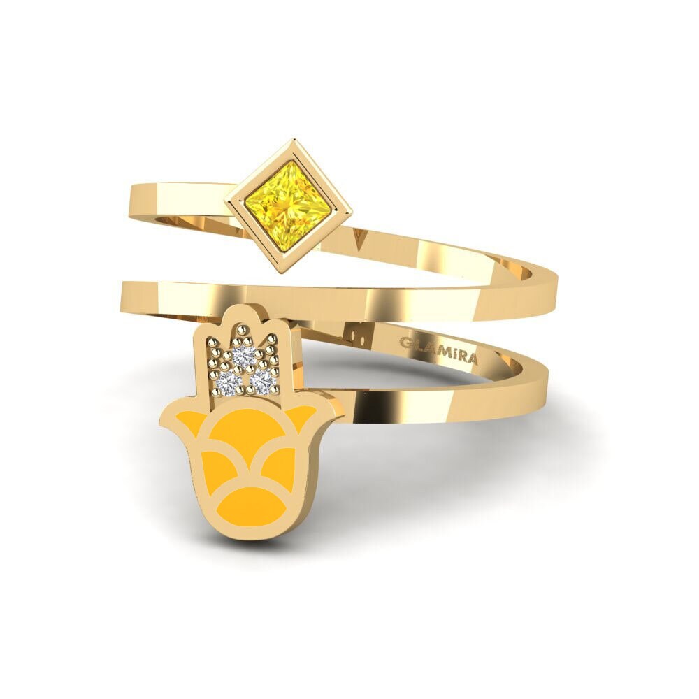 Gelber Saphir Ring Babeslea