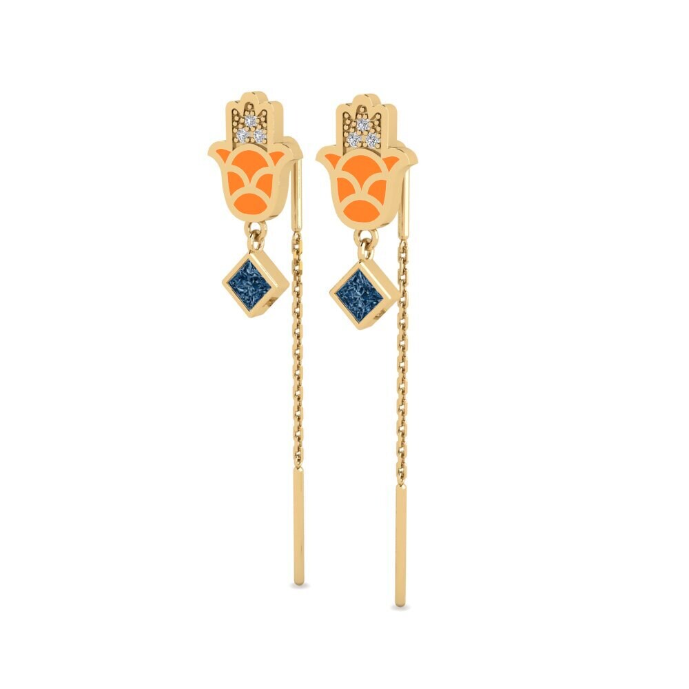 Blauer Diamant Damen ohrring Babestu