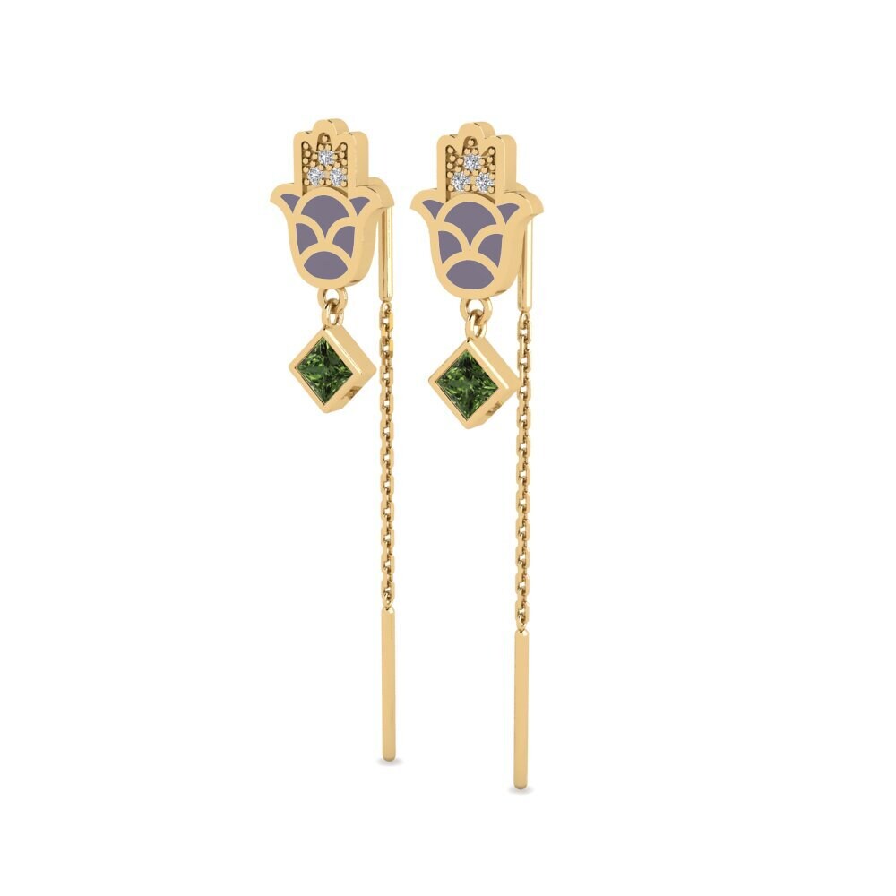 Green Sapphire Women's Earring Babestu