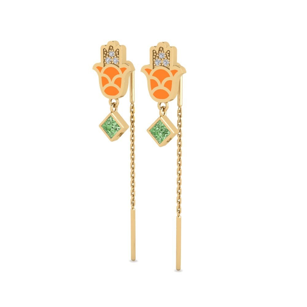 Diamante Verde Orecchino da donna Babestu