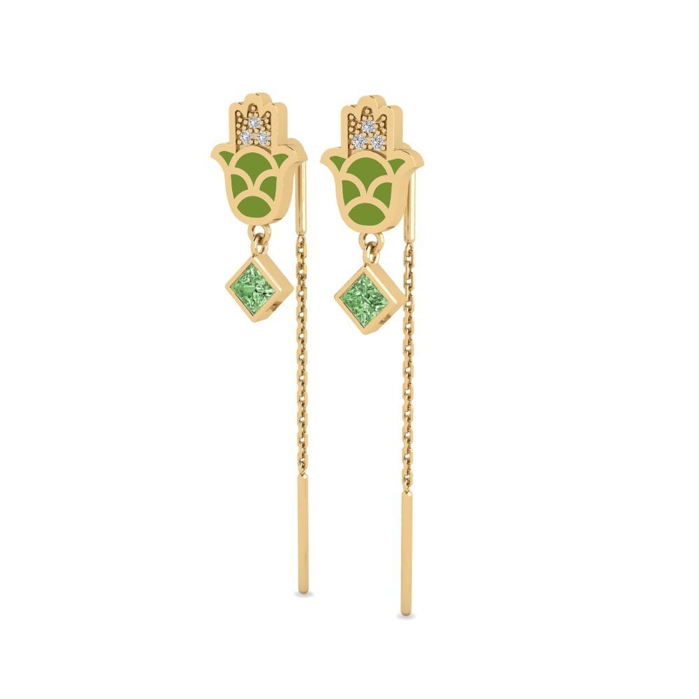 Diamante Verde Pendiente de mujer Babestu
