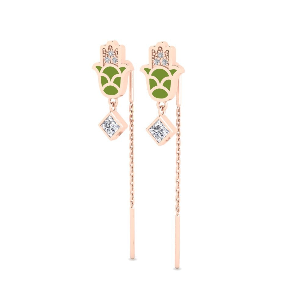 18k Oro Rosa Pendiente de mujer Babestu