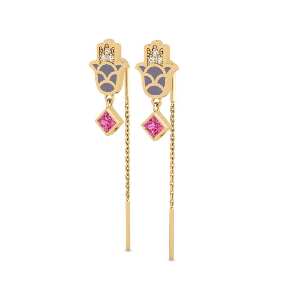 Pink Tourmaline Women's Earring Babestu
