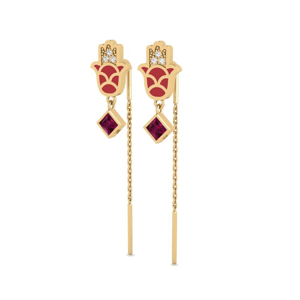 Rhodolite Garnet Women's Earring Babestu