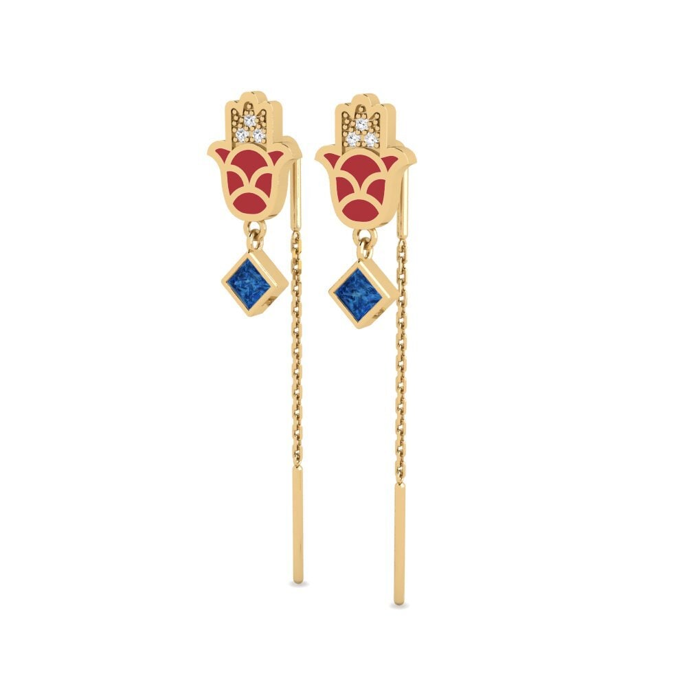 Donker Blauwe Zirkoon Dames Oorbellen Babestu