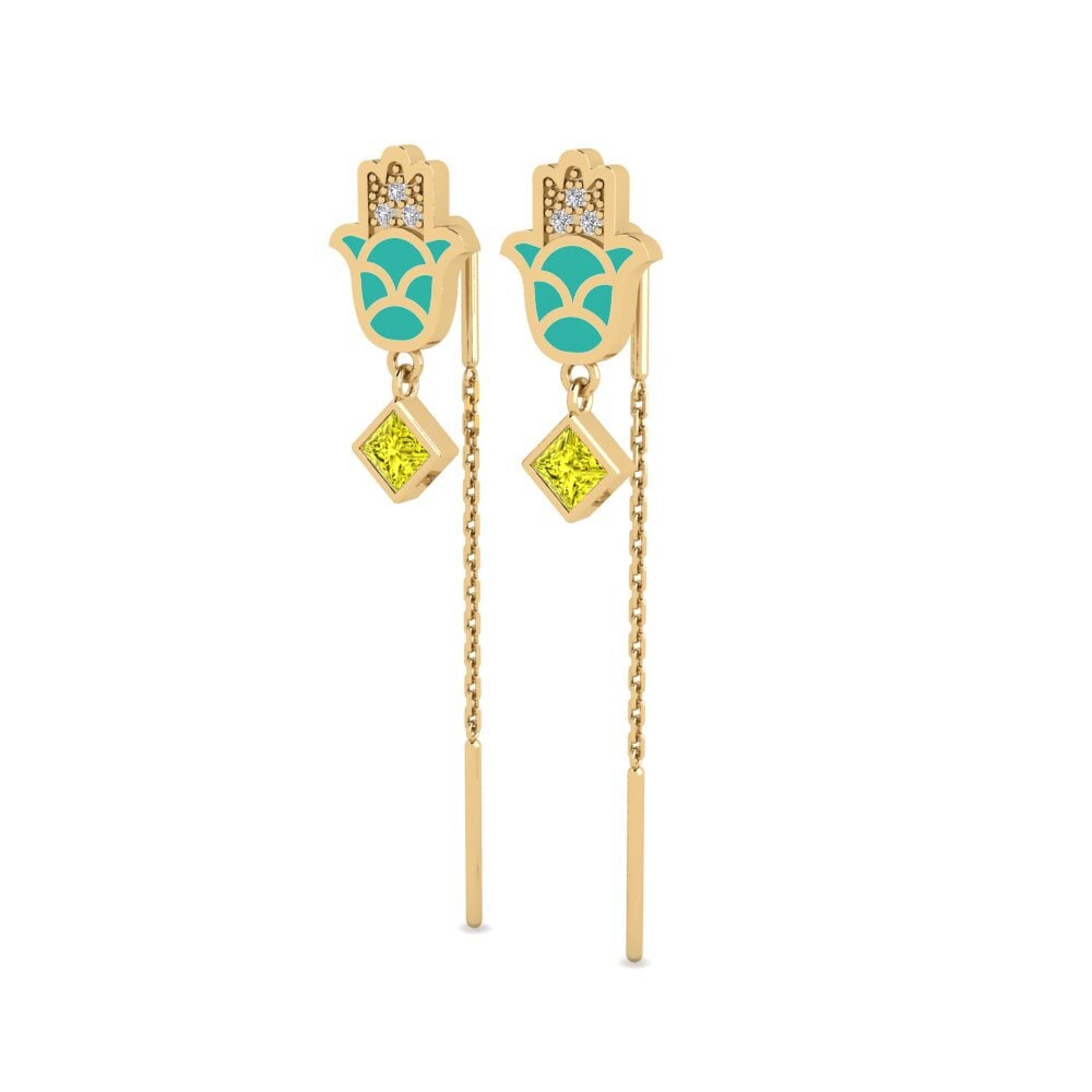 Yellow Diamond Women's Earring Babestu