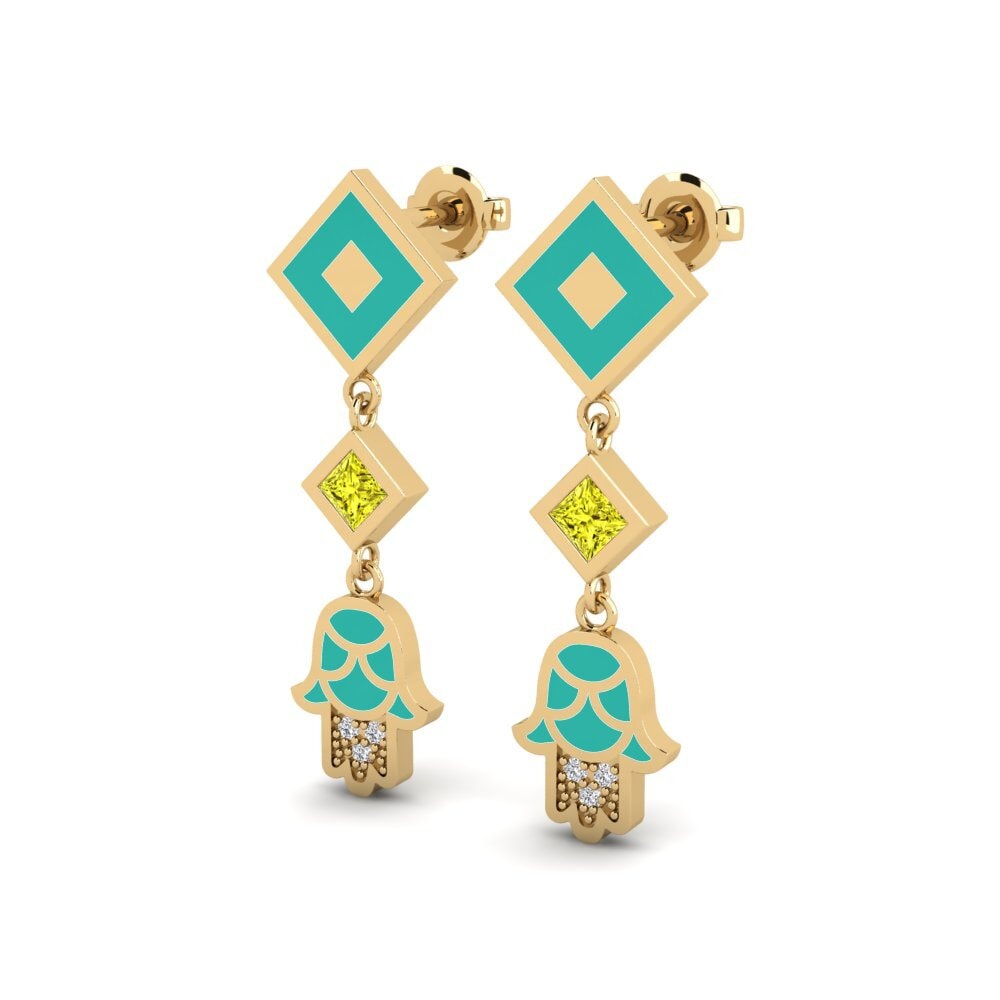Yellow Diamond Women's Earring Bahati - A