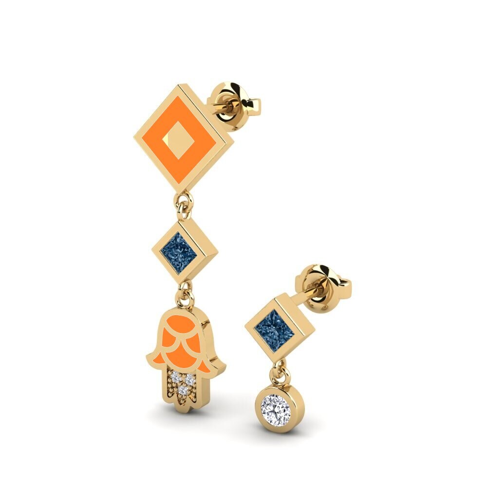 Blauer Diamant Damen ohrring Bahati Set