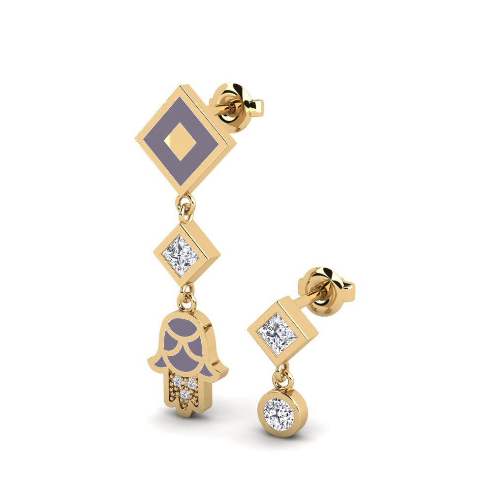 Berlian Anting-anting wanita Bahati Set