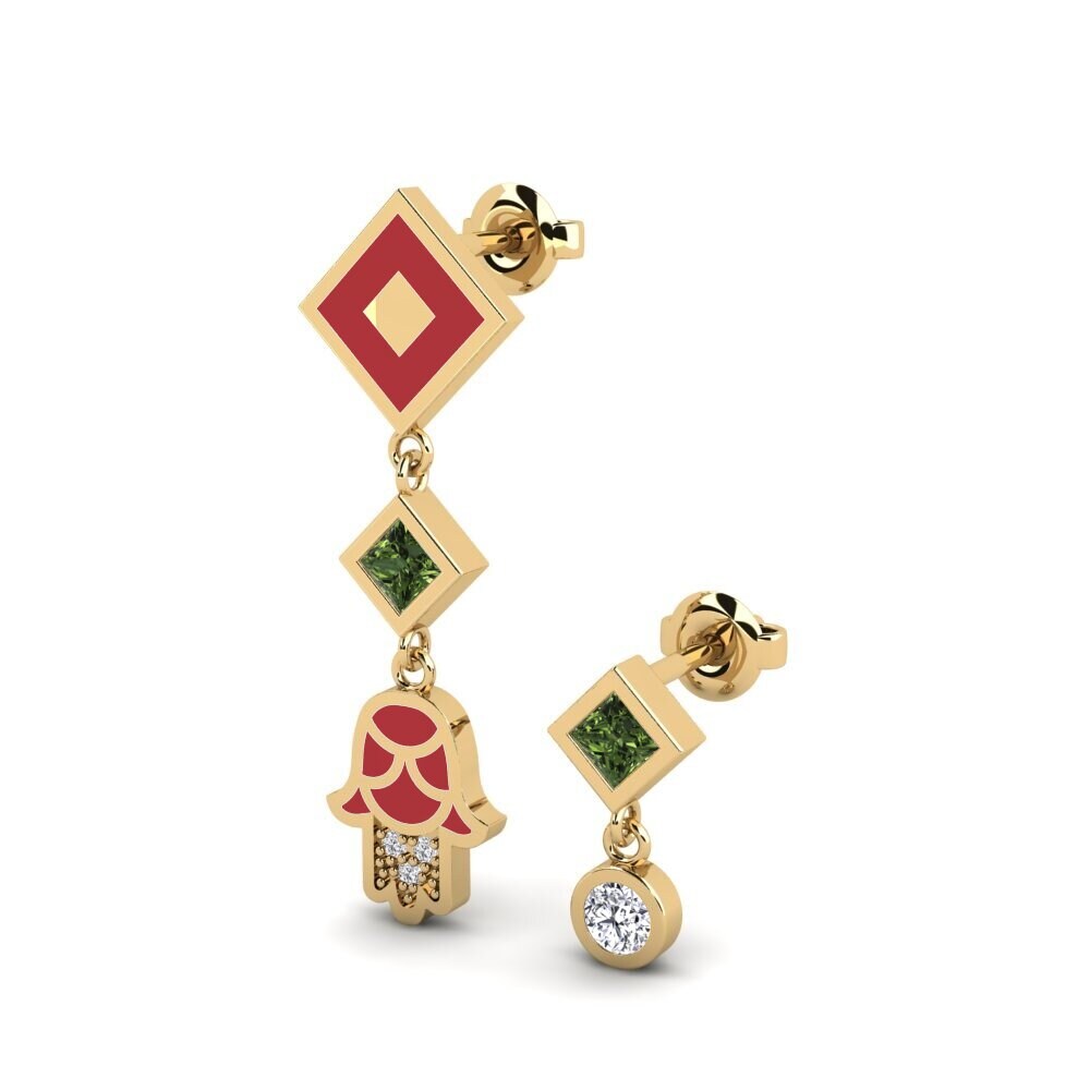 綠色藍寶石 女士耳环 Bahati Set
