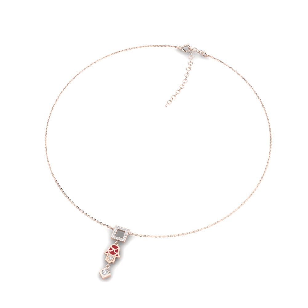 14k Oro Rosa Collar Gargantilla de Mujer Beskyddare